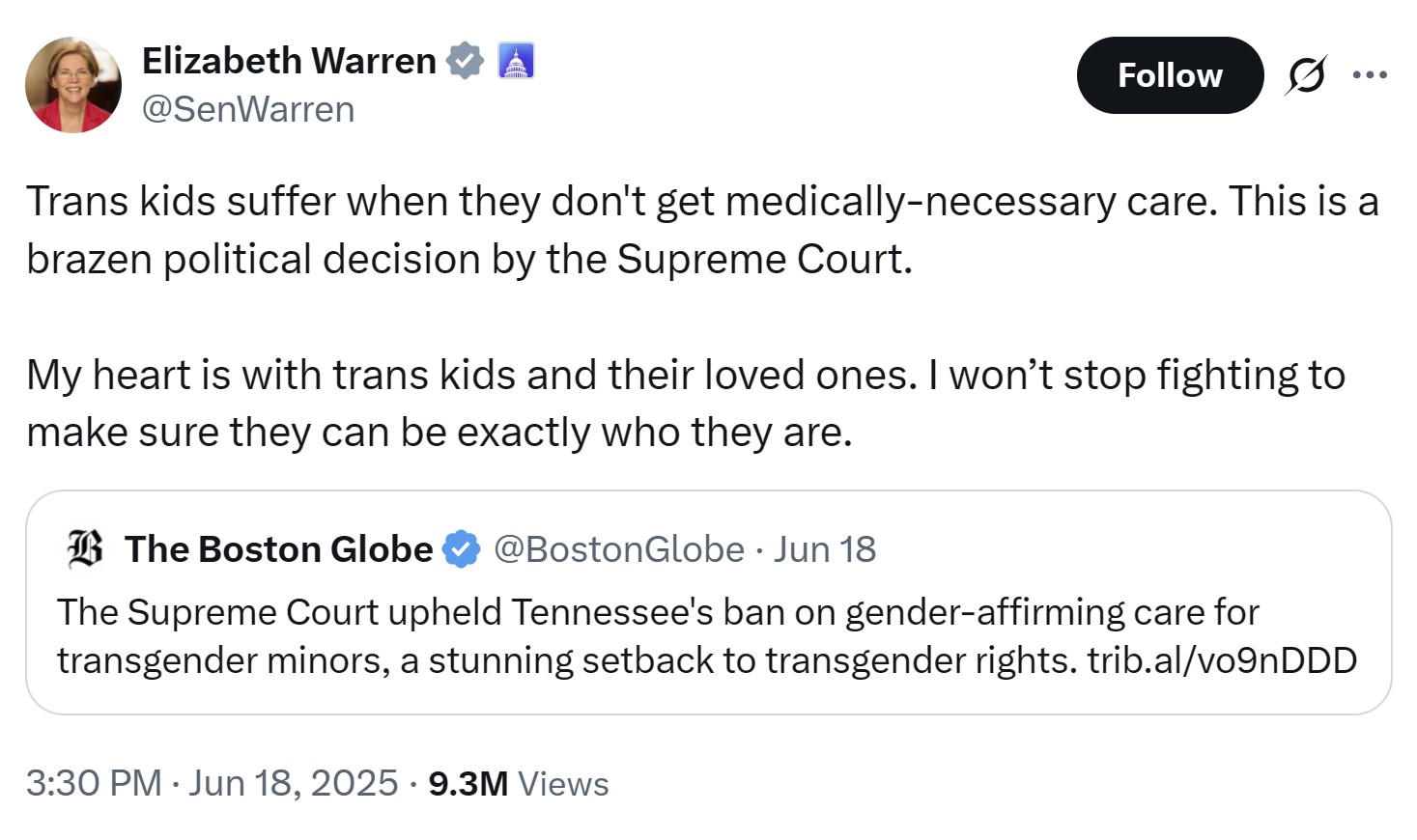 https://x.com/SenWarren - The Modern Memo