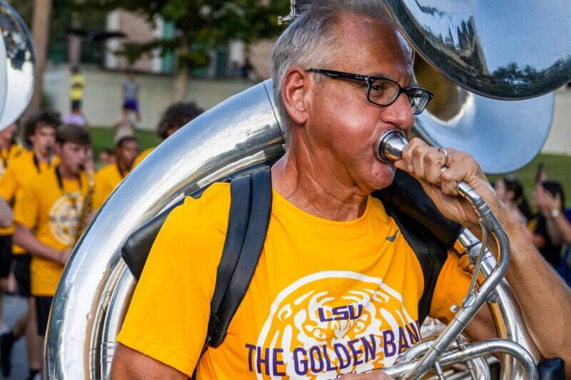 LSU Tiger Marching Band Embraces 66-Year-Old Newcomer