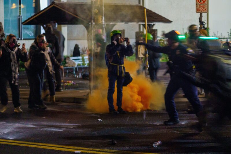 Portland, OR - October 11 2025: ICE Protest - Credit: Joel Sturgill